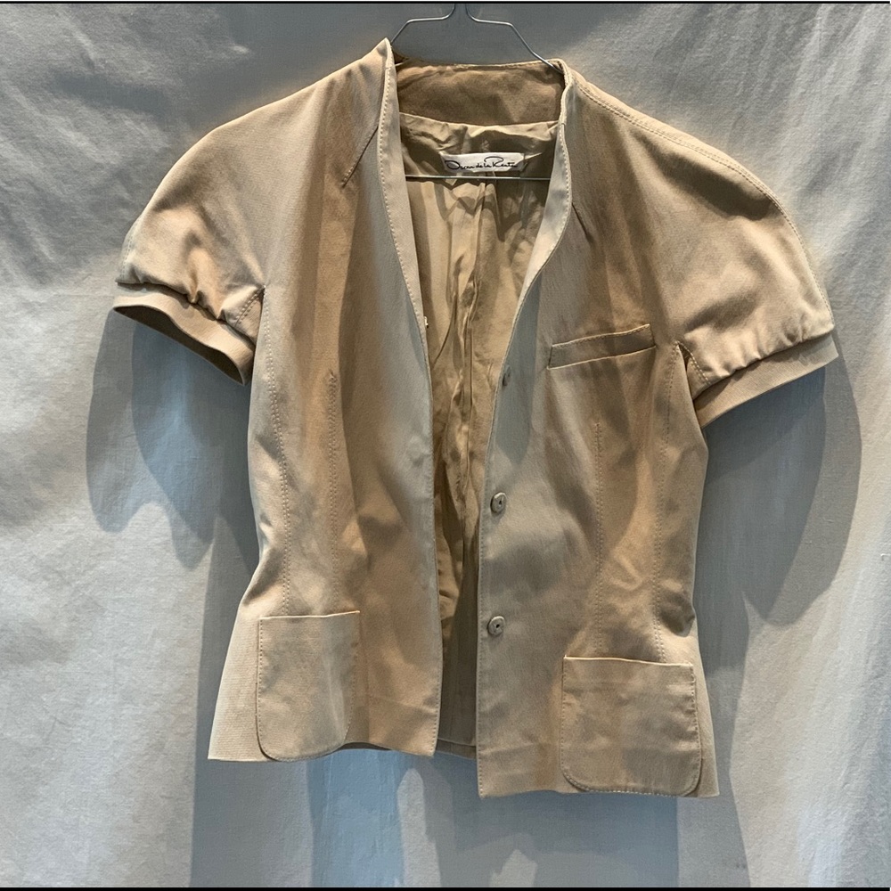 Oscar De La Renta Short Sleeved Wedding Jacket